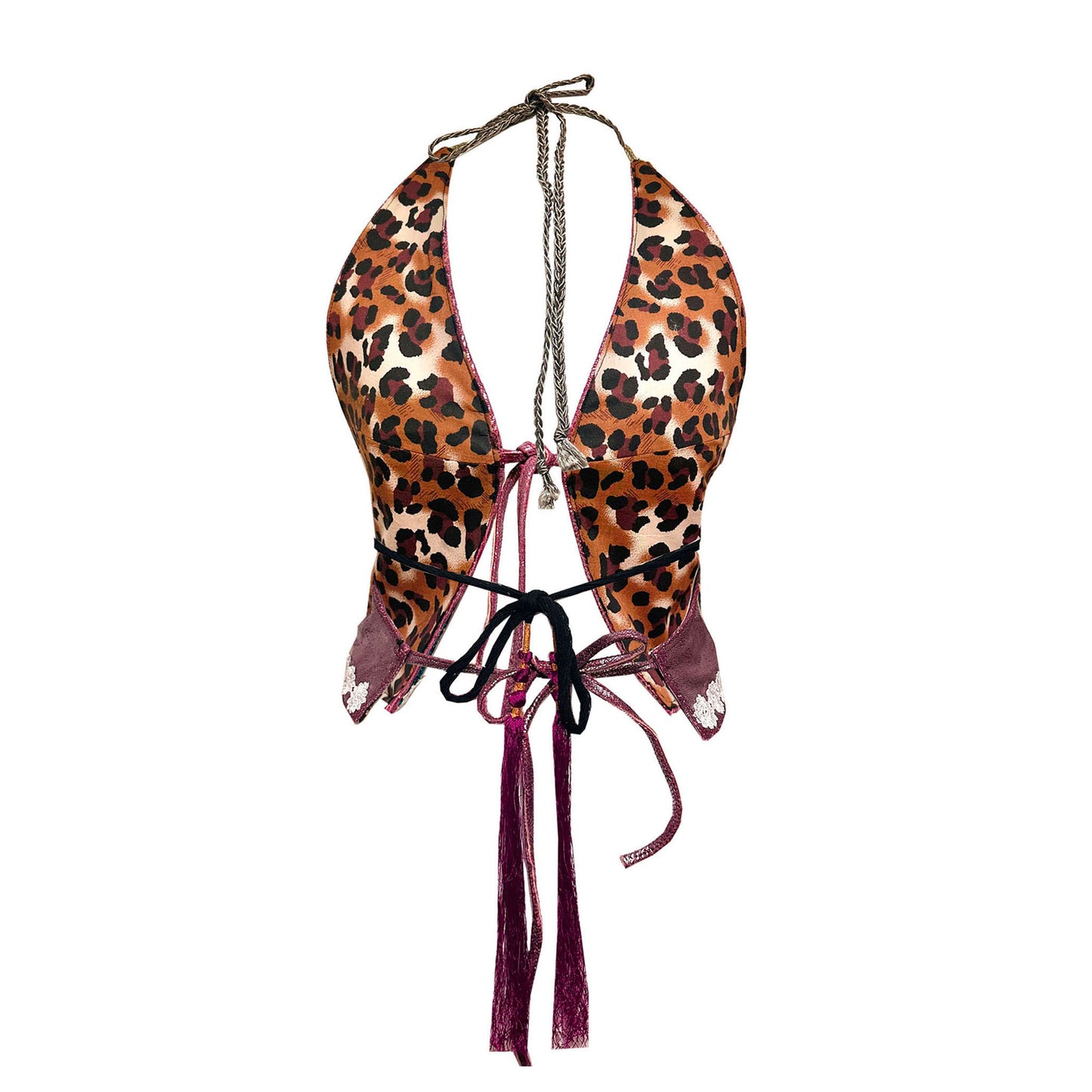 'SHAKTI' Leather Halter Top