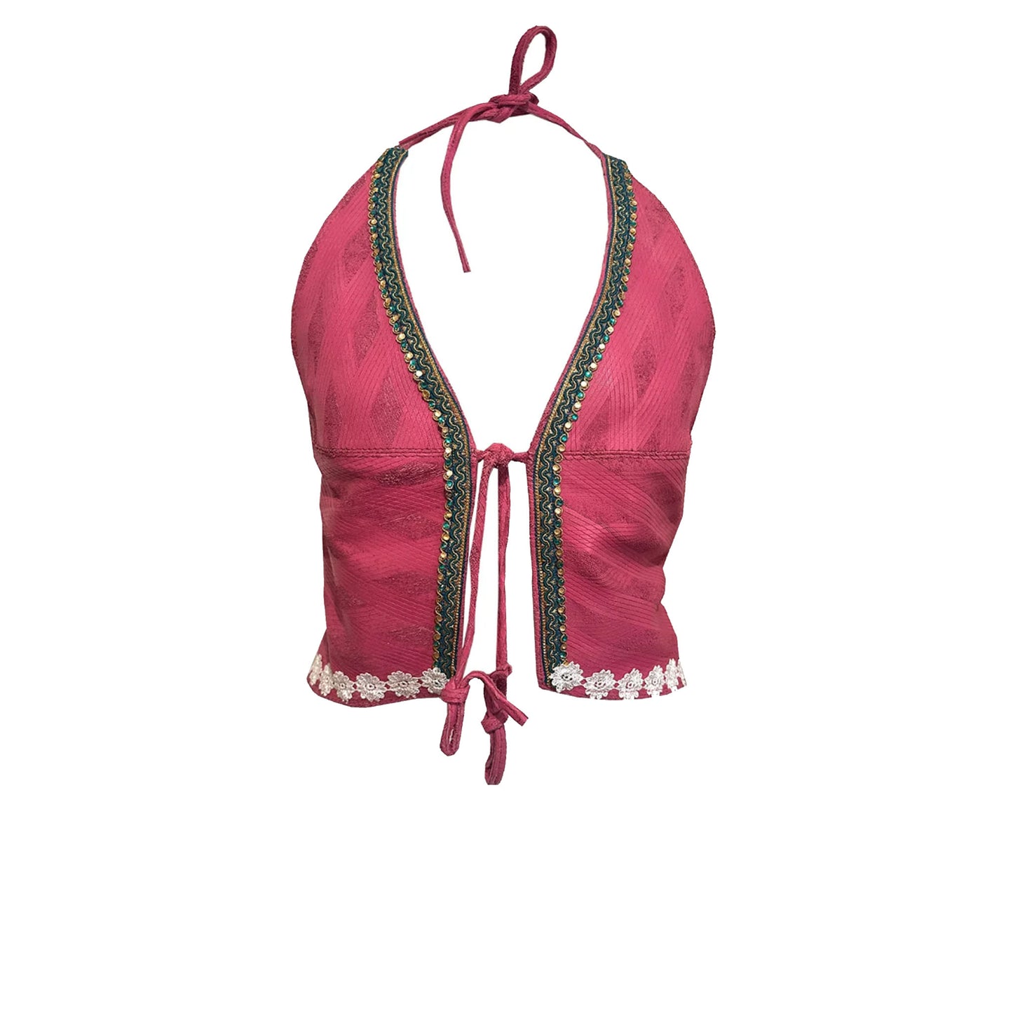 'DEVI' Leather Halter Top