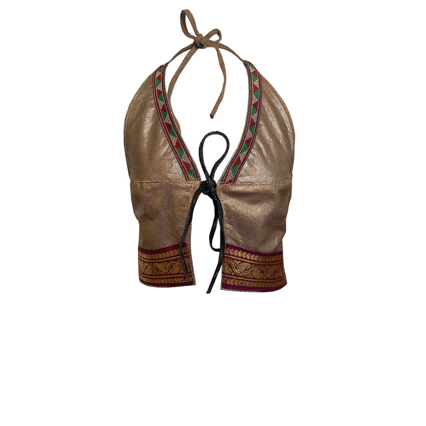 'DUST' Leather Halter Top