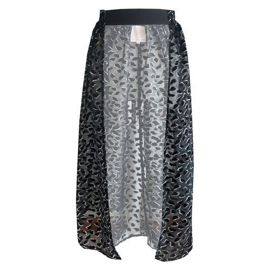 SHADOW Mesh Maxi Bustle Skirt