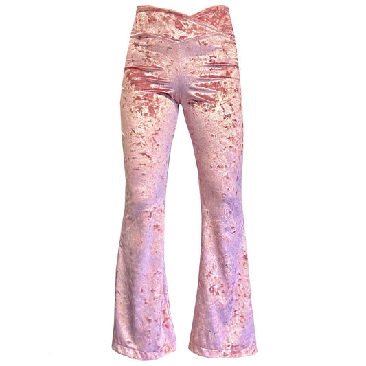 'LOTUS' Crushed Velvet Flares