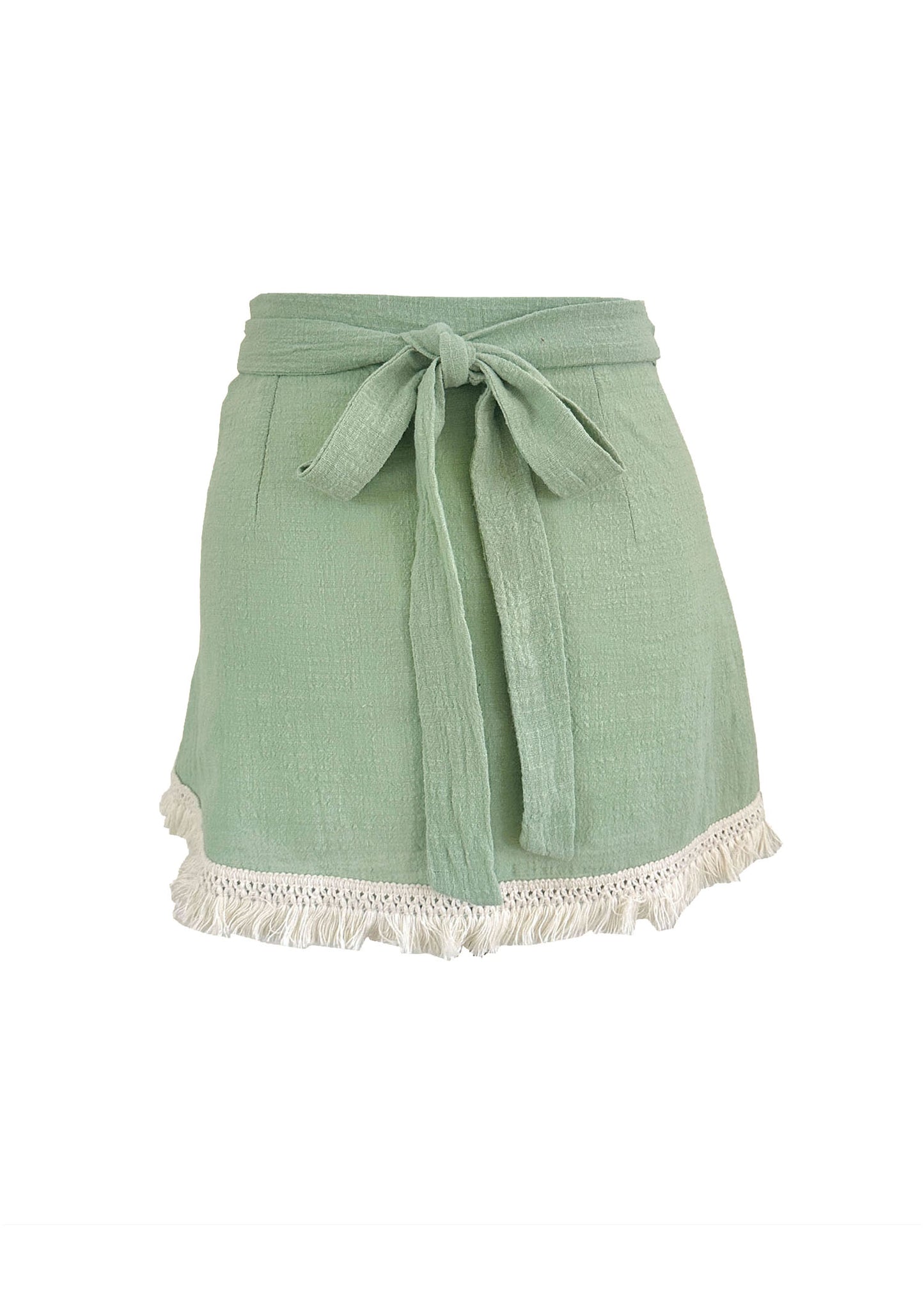 'LUNA' Wrap Mini Skirt - Sage