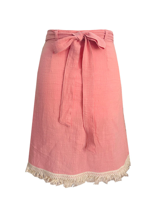 'LUNA' Wrap Midi Skirt - Lotus