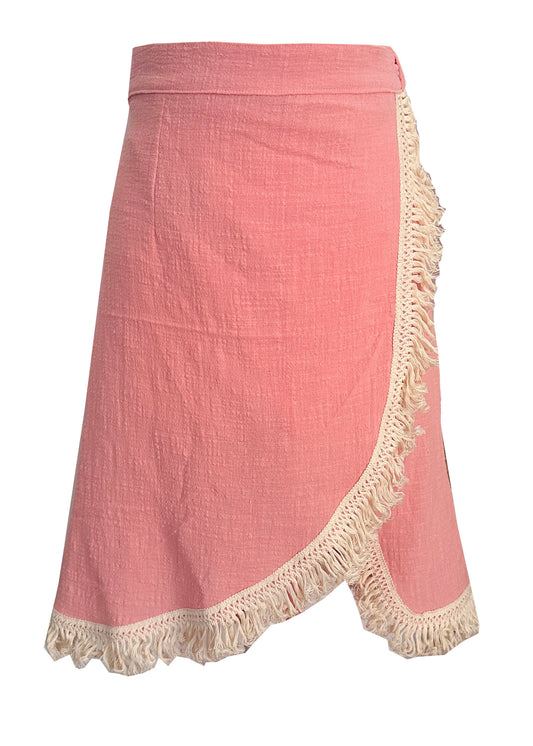 'LUNA' Wrap Midi Skirt - Lotus