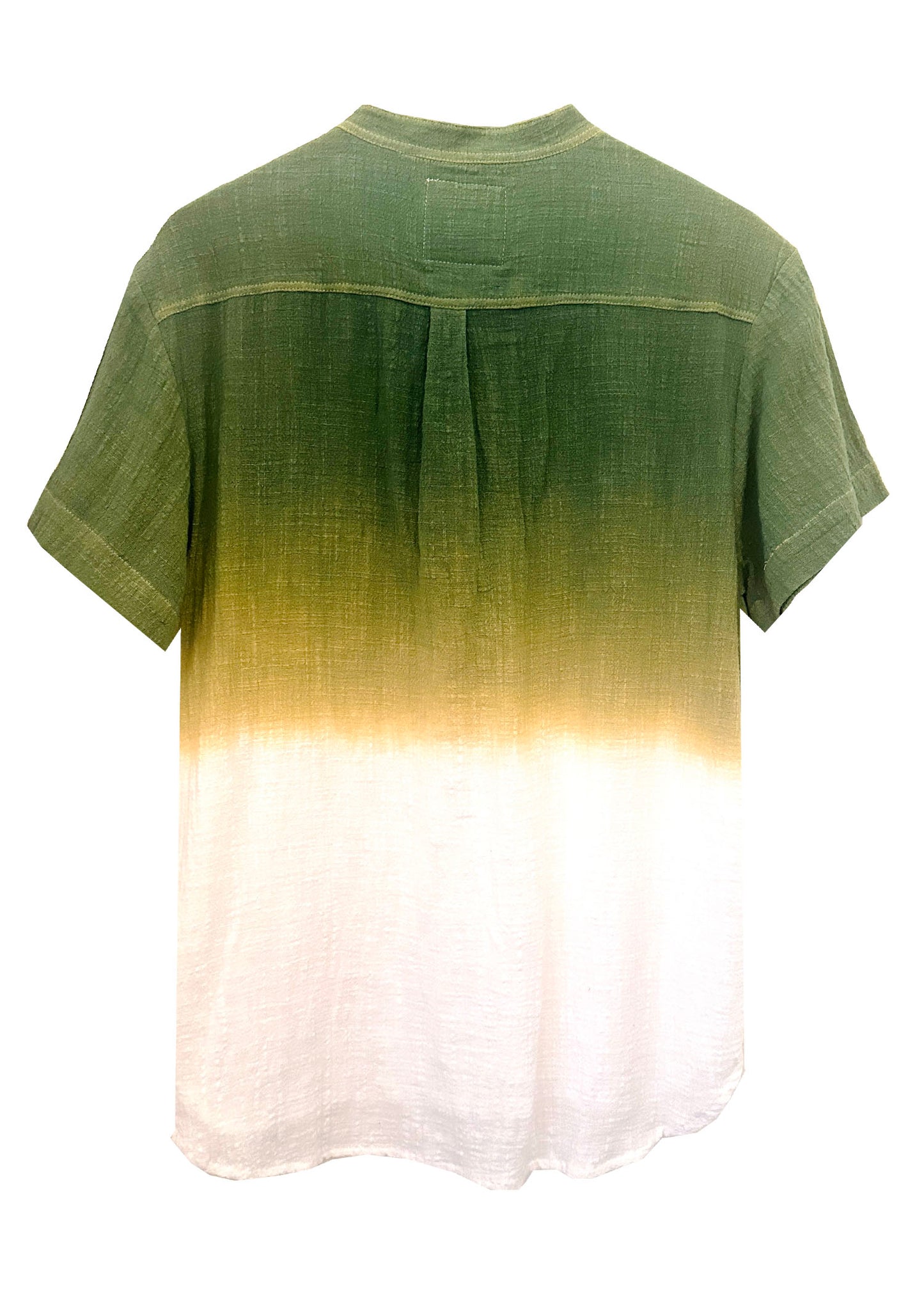 ‘KĀNE’ Plant Dyed Men's Shirt - Half Buttoned Collarless