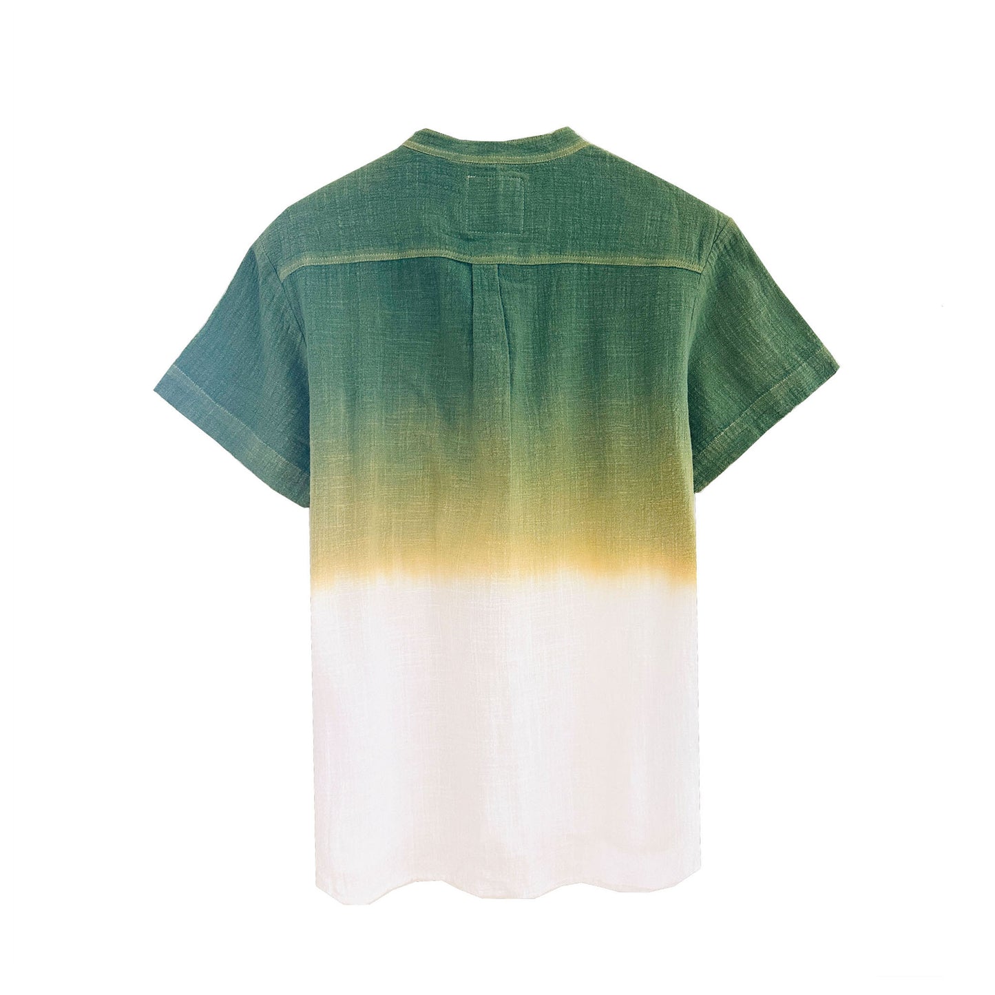 ‘KĀNE’ Plant Dyed Men's Shirt - Half Buttoned Collarless