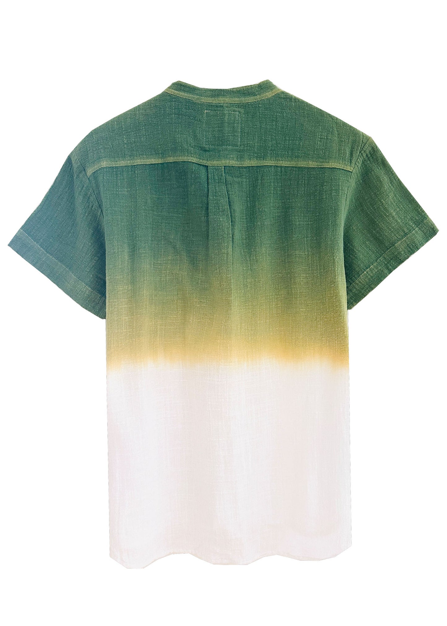 ‘KĀNE’ Plant Dyed Men's Shirt - Half Buttoned Collarless