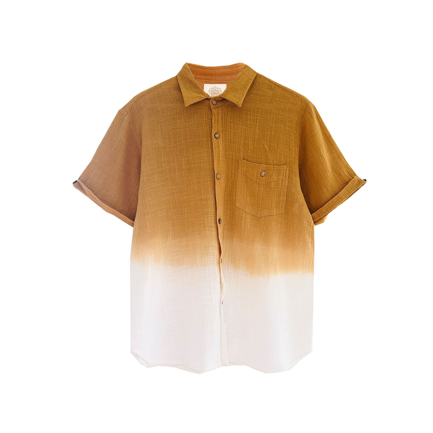 ‘KĀNE’ Plant Dyed Full Buttoned Men's Shirt - Sand