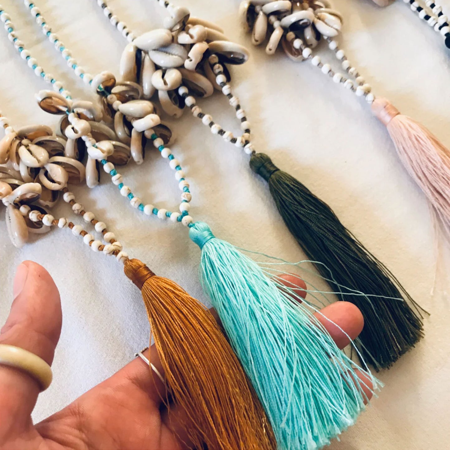 MERMAID Cowry Shell Tassel Necklace