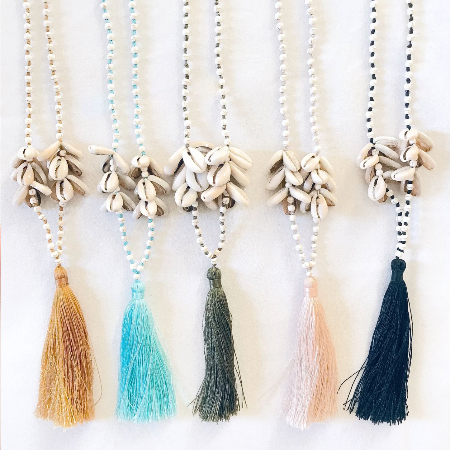 MERMAID Cowry Shell Tassel Necklace