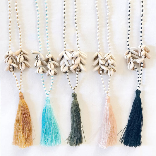 MERMAID Cowry Shell Tassel Necklace