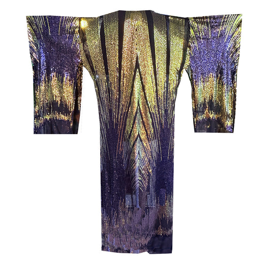 'MIDNIGHT' Mega Sequin Kimono
