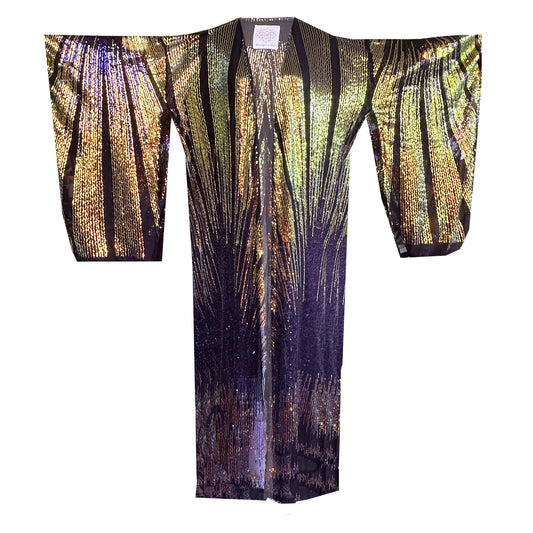 'MIDNIGHT' Mega Sequin Kimono