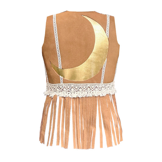 MOON Suede Tassel Waistcoat