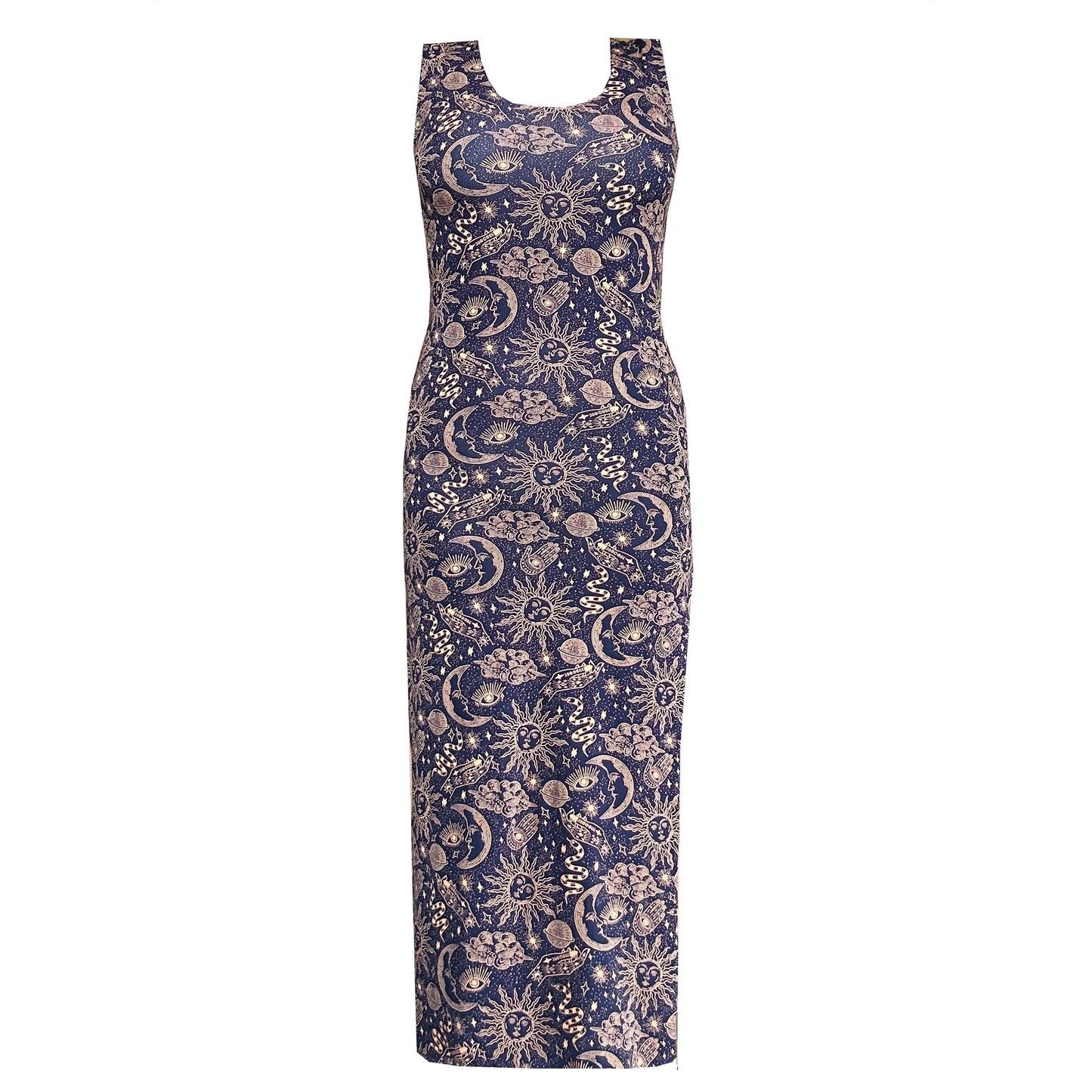 MYSTIC Cotton Lycra Bodycon Maxi Dress