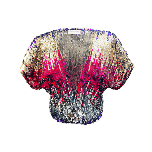 NIGHT OWL Mini Sequin Cape