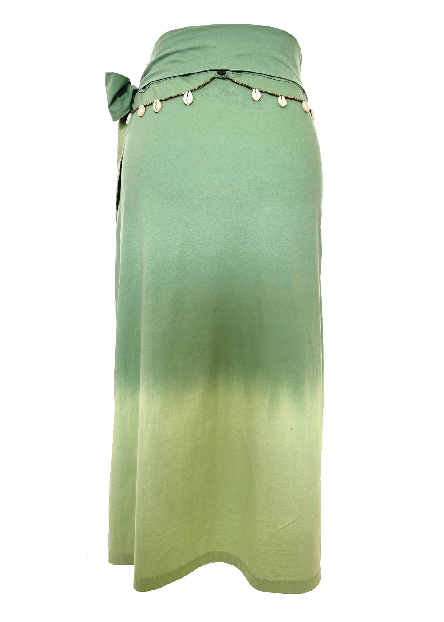 'PARADISE' Long Slit Skirt - Ocean