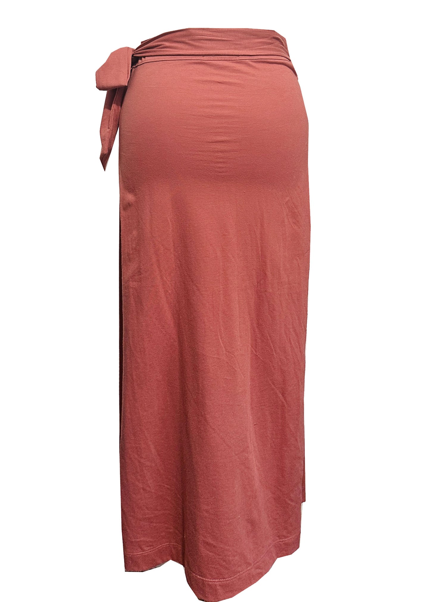 'PARADISE' Long Slit Skirt - Coral