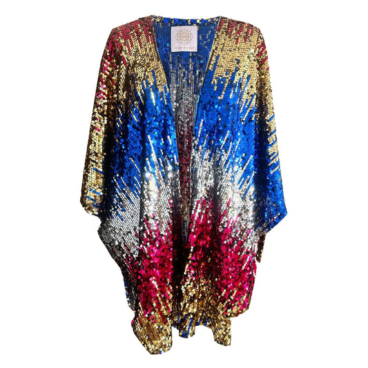 'PLAY' Mega Sequin Cape
