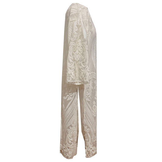 'QUEEN' White Kimono