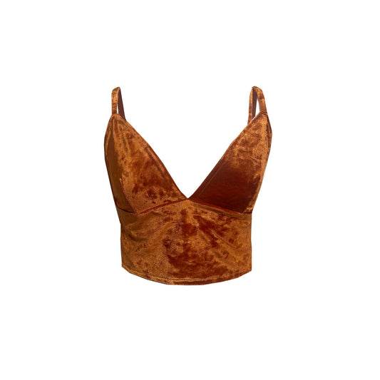 RUST Crushed Velvet Bralette
