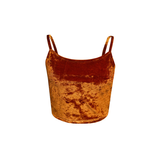 RUST Crushed Velvet Cami Top