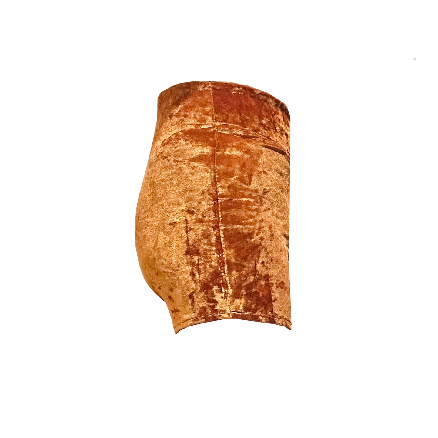 RUST Crushed Velvet Hotpants