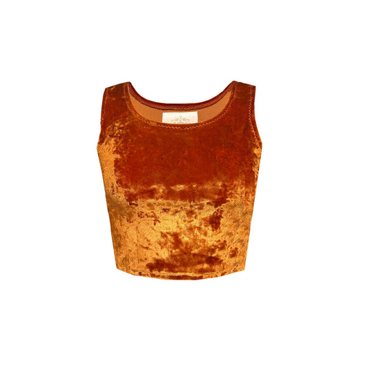 RUST Crushed Velvet Tank Top