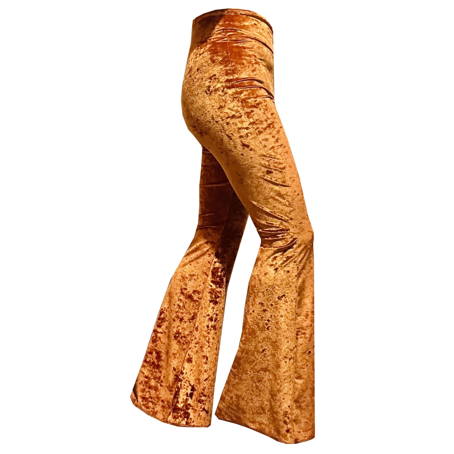 'RUST' Crushed Velvet Flares