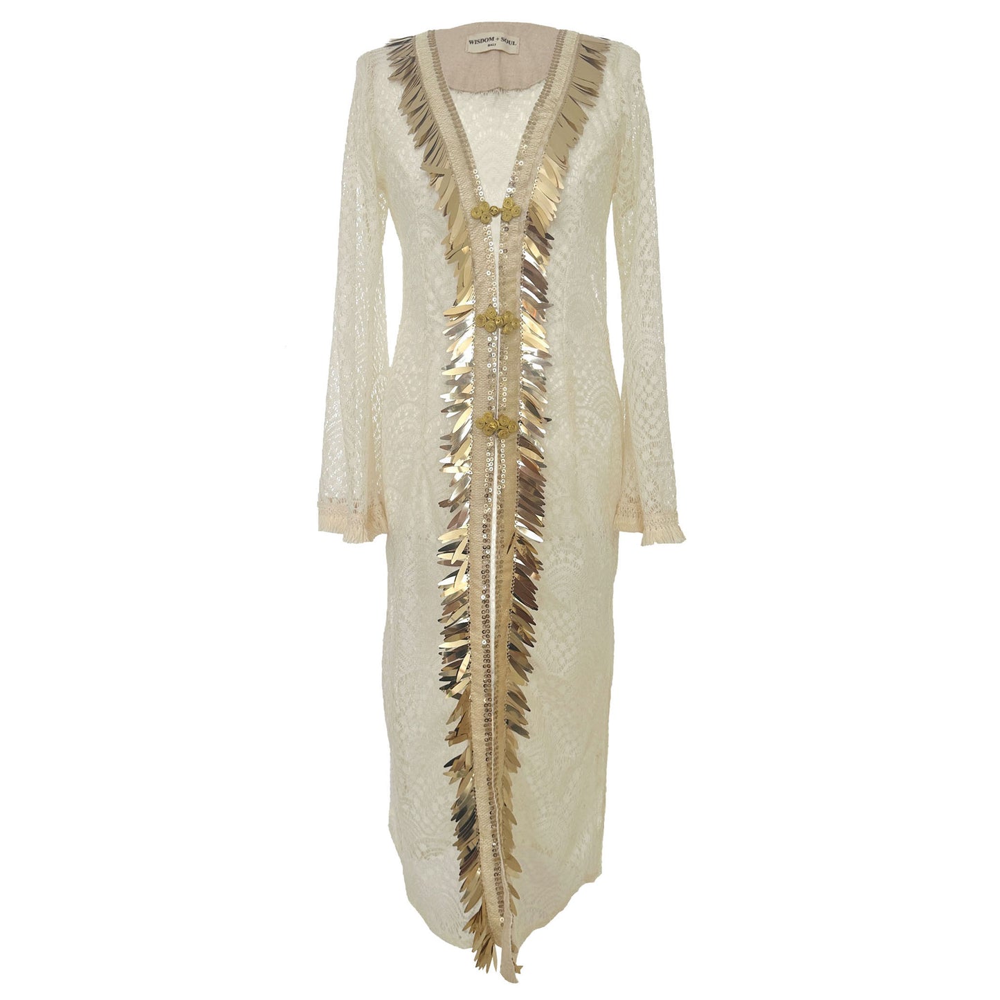 'SUN' Lace Sequin Kaftan - Sleeves