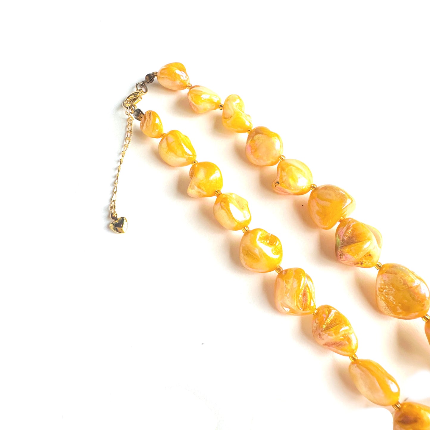 SUN Yellow Aura Quartz Crystal Necklace