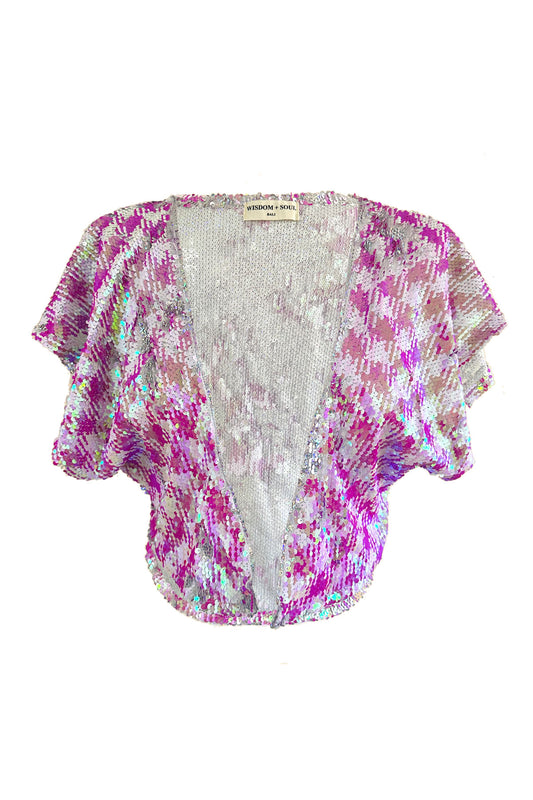 'SUNDAE' Mini Sequin Cape