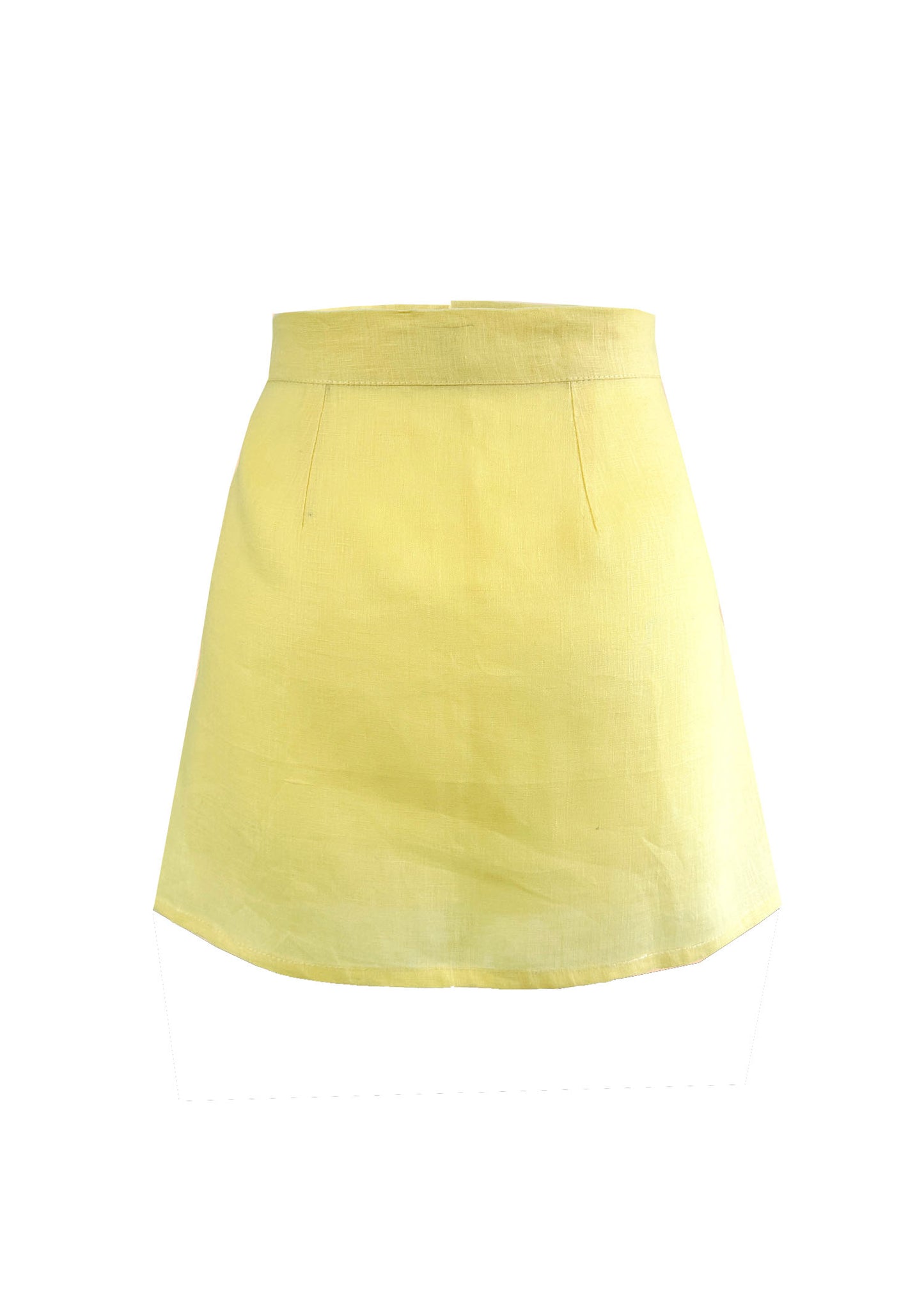 'ZEN' Linen Skirt - Lemon