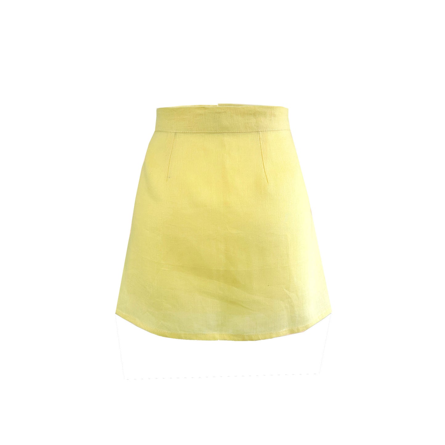 'ZEN' Linen Skirt - Lemon