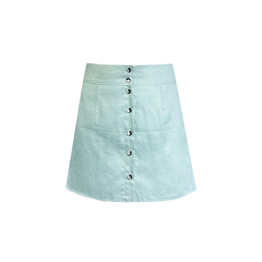 'ZEN' Linen Skirt - Mint