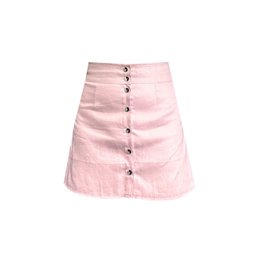 'ZEN' Linen Skirt - Lotus