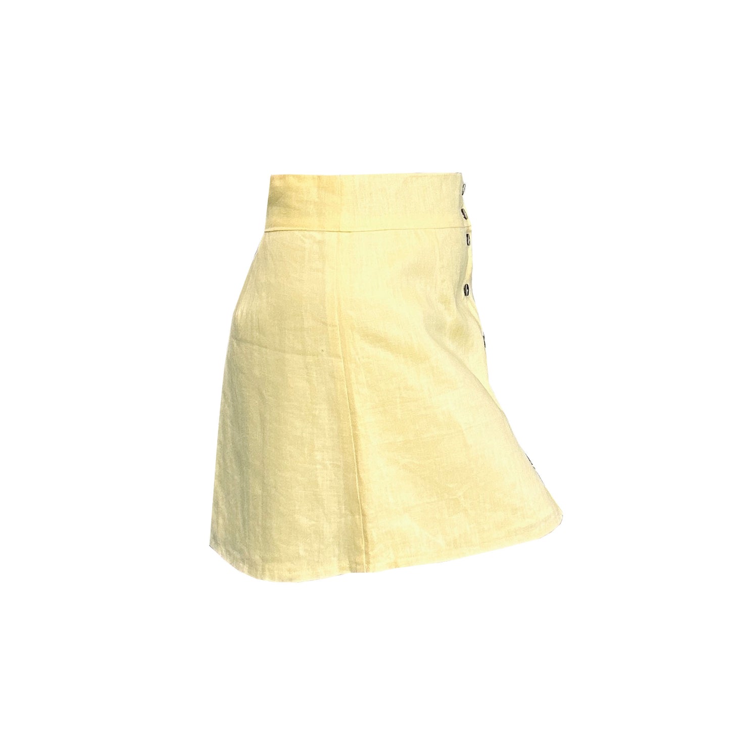 'ZEN' Linen Skirt - Lemon